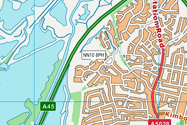 NN10 8PH map - OS VectorMap District (Ordnance Survey)