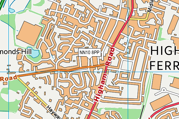 NN10 8PP map - OS VectorMap District (Ordnance Survey)