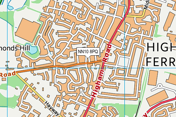 NN10 8PQ map - OS VectorMap District (Ordnance Survey)