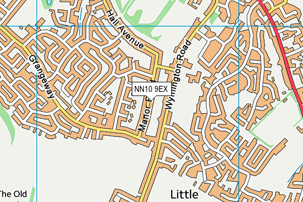 NN10 9EX map - OS VectorMap District (Ordnance Survey)
