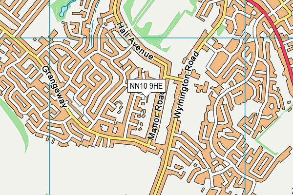 NN10 9HE map - OS VectorMap District (Ordnance Survey)