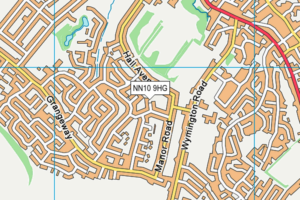 NN10 9HG map - OS VectorMap District (Ordnance Survey)
