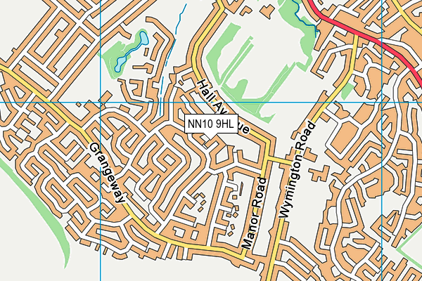 NN10 9HL map - OS VectorMap District (Ordnance Survey)