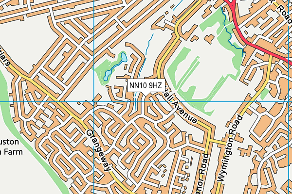 NN10 9HZ map - OS VectorMap District (Ordnance Survey)