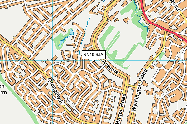 NN10 9JA map - OS VectorMap District (Ordnance Survey)