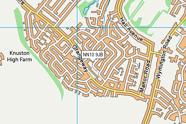 NN10 9JB map - OS VectorMap District (Ordnance Survey)