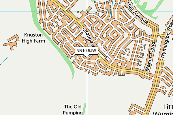 NN10 9JW map - OS VectorMap District (Ordnance Survey)