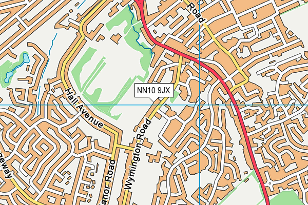 NN10 9JX map - OS VectorMap District (Ordnance Survey)