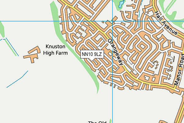 NN10 9LZ map - OS VectorMap District (Ordnance Survey)