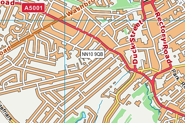 NN10 9QB map - OS VectorMap District (Ordnance Survey)