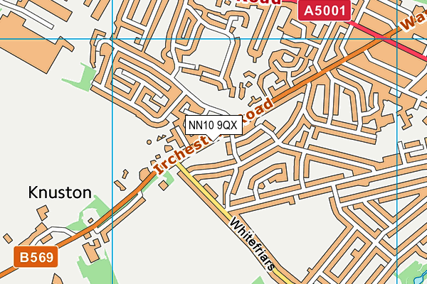 NN10 9QX map - OS VectorMap District (Ordnance Survey)