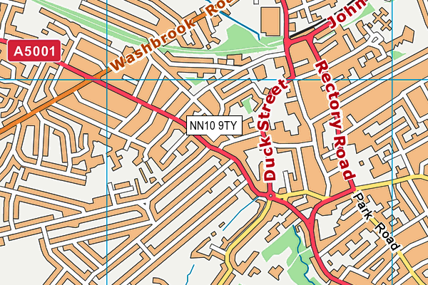 NN10 9TY map - OS VectorMap District (Ordnance Survey)