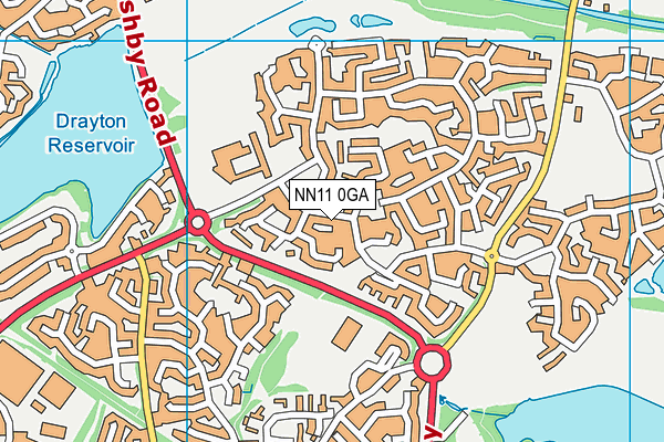 NN11 0GA map - OS VectorMap District (Ordnance Survey)