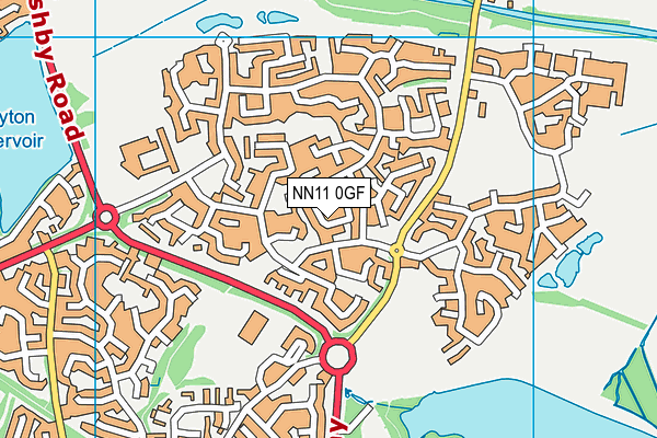 NN11 0GF map - OS VectorMap District (Ordnance Survey)