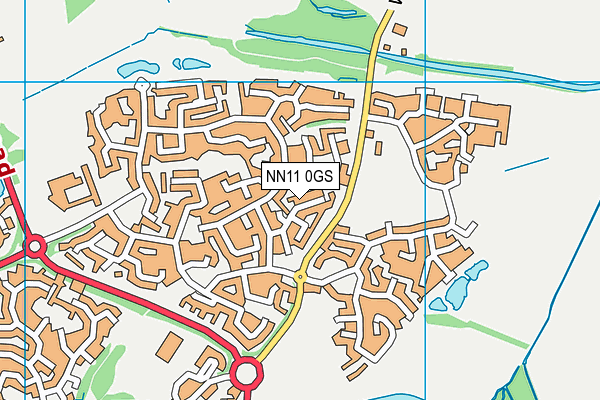 NN11 0GS map - OS VectorMap District (Ordnance Survey)