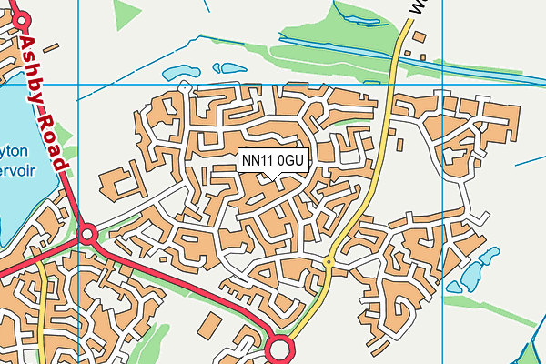 NN11 0GU map - OS VectorMap District (Ordnance Survey)