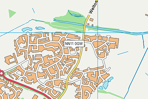 NN11 0GW map - OS VectorMap District (Ordnance Survey)