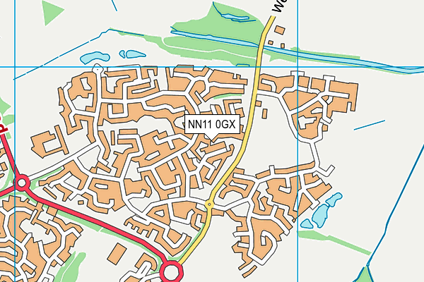 NN11 0GX map - OS VectorMap District (Ordnance Survey)