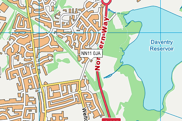 NN11 0JA map - OS VectorMap District (Ordnance Survey)