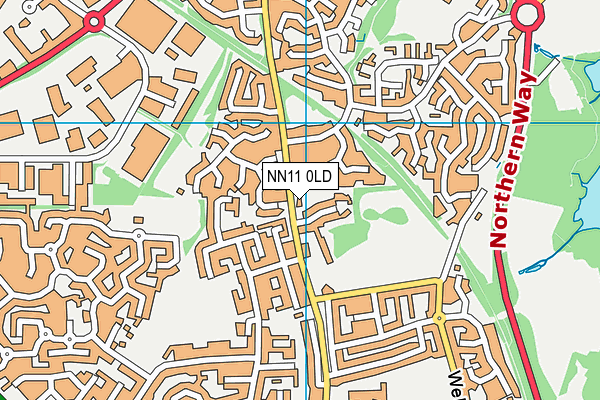 NN11 0LD map - OS VectorMap District (Ordnance Survey)