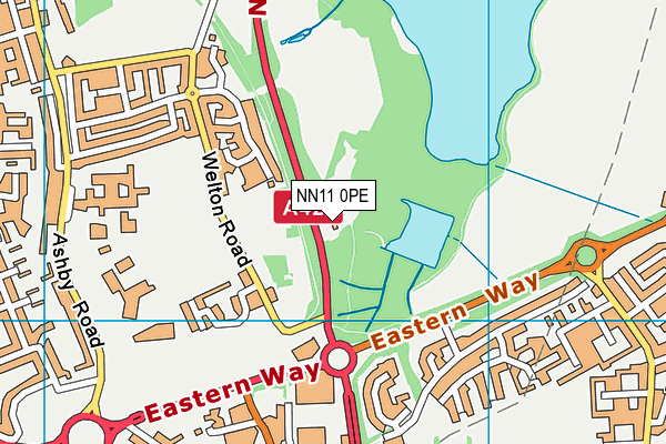 NN11 0PE map - OS VectorMap District (Ordnance Survey)