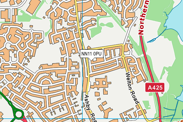 NN11 0PU map - OS VectorMap District (Ordnance Survey)