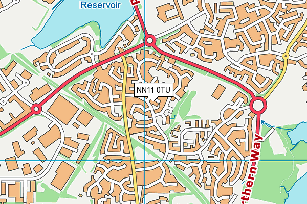 NN11 0TU map - OS VectorMap District (Ordnance Survey)