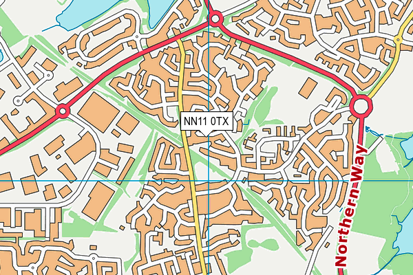 NN11 0TX map - OS VectorMap District (Ordnance Survey)