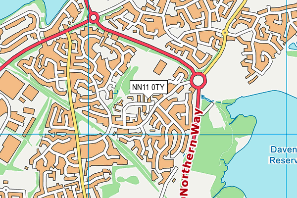 NN11 0TY map - OS VectorMap District (Ordnance Survey)