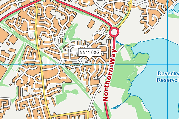 NN11 0XG map - OS VectorMap District (Ordnance Survey)