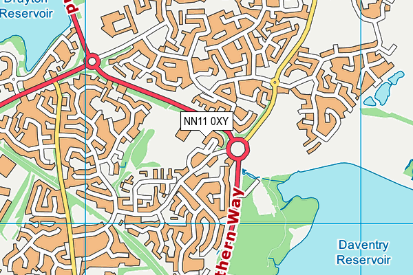 NN11 0XY map - OS VectorMap District (Ordnance Survey)