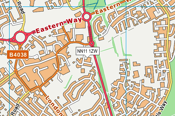 NN11 1ZW map - OS VectorMap District (Ordnance Survey)