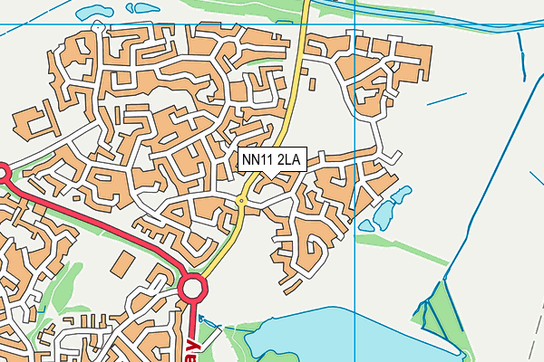 NN11 2LA map - OS VectorMap District (Ordnance Survey)