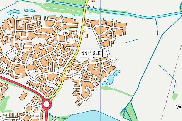 NN11 2LE map - OS VectorMap District (Ordnance Survey)