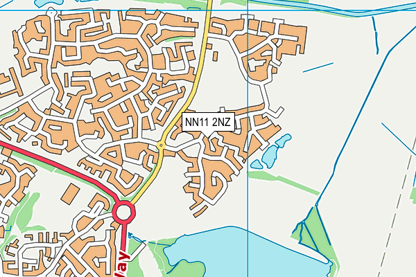 NN11 2NZ map - OS VectorMap District (Ordnance Survey)
