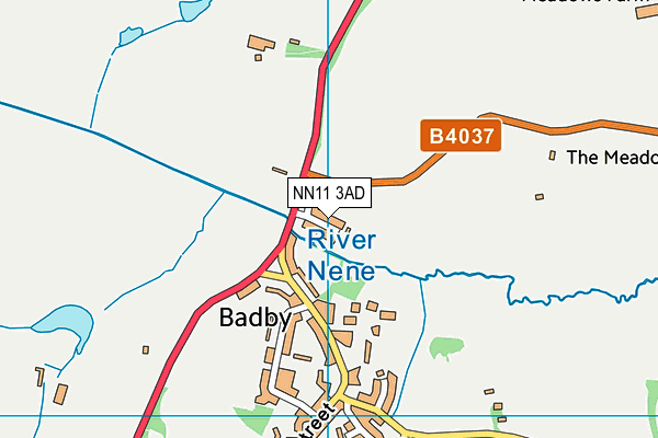 NN11 3AD map - OS VectorMap District (Ordnance Survey)