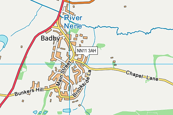 NN11 3AH map - OS VectorMap District (Ordnance Survey)
