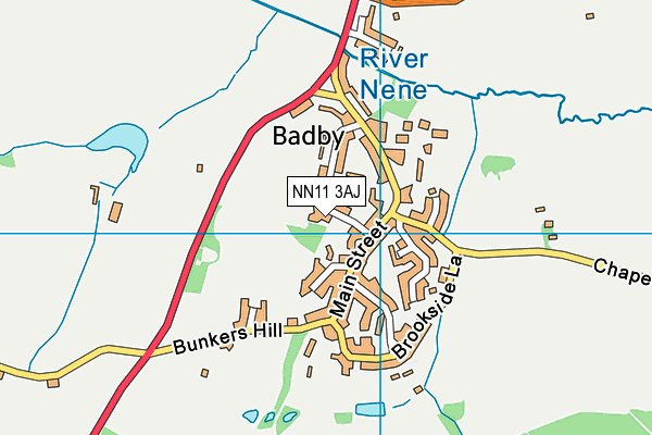 Badby School map (NN11 3AJ) - OS VectorMap District (Ordnance Survey)