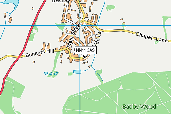 NN11 3AS map - OS VectorMap District (Ordnance Survey)