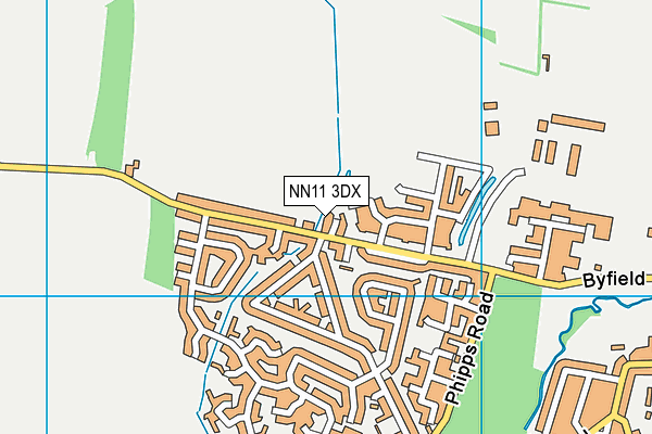 NN11 3DX map - OS VectorMap District (Ordnance Survey)
