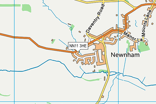 NN11 3HE map - OS VectorMap District (Ordnance Survey)
