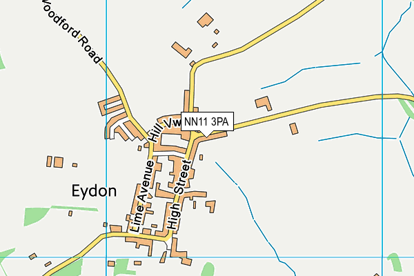 NN11 3PA map - OS VectorMap District (Ordnance Survey)