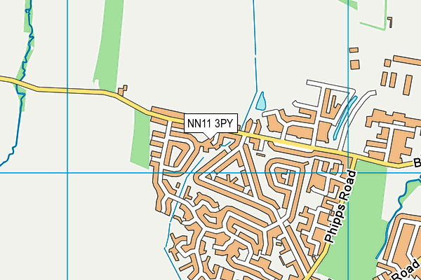 NN11 3PY map - OS VectorMap District (Ordnance Survey)