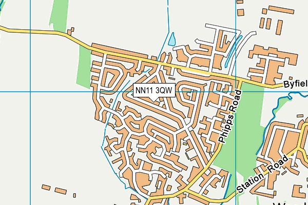 NN11 3QW map - OS VectorMap District (Ordnance Survey)