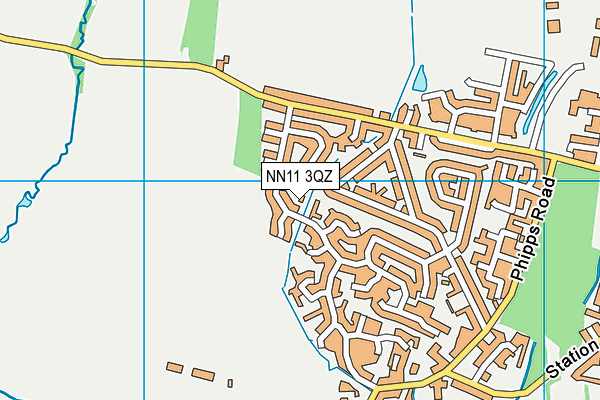NN11 3QZ map - OS VectorMap District (Ordnance Survey)