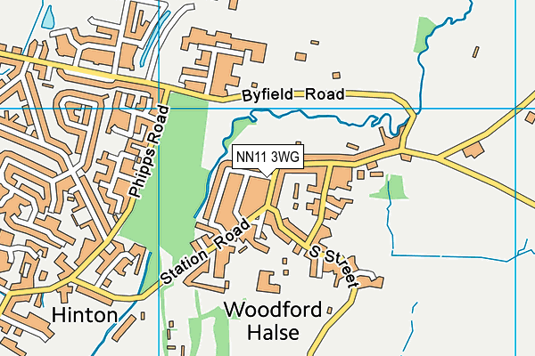 NN11 3WG map - OS VectorMap District (Ordnance Survey)