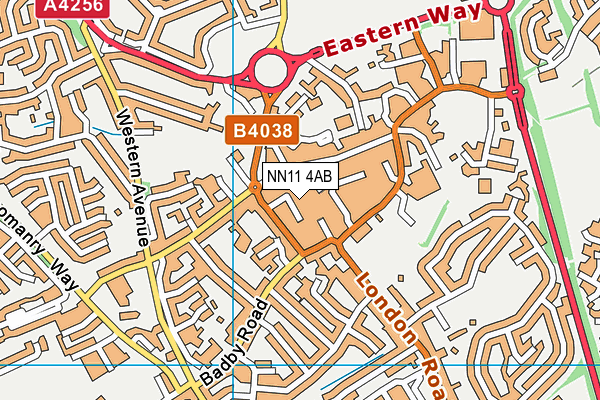 NN11 4AB map - OS VectorMap District (Ordnance Survey)