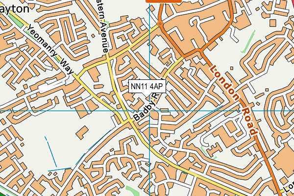 NN11 4AP map - OS VectorMap District (Ordnance Survey)