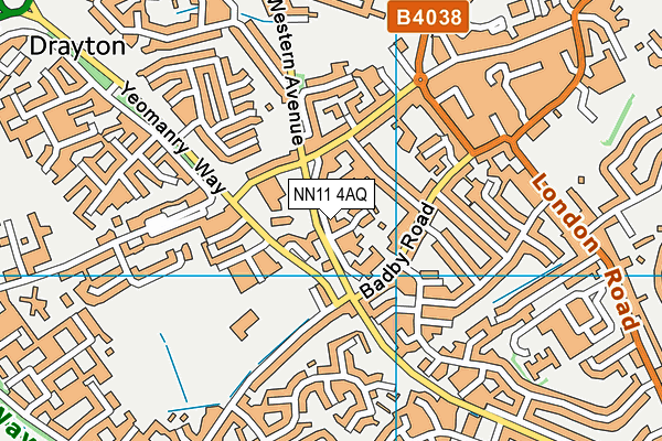 NN11 4AQ map - OS VectorMap District (Ordnance Survey)