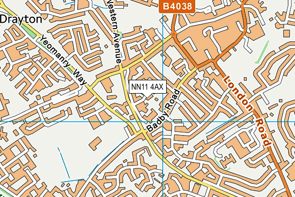 NN11 4AX map - OS VectorMap District (Ordnance Survey)